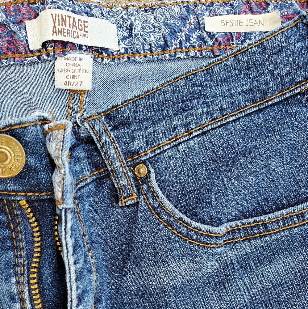 🥳🎈HOST PICK!🎈🥳   ❤ VINTAGE AMERICA BESTIE JEAN SIZE 4R ❤ - Picture 4 of 6